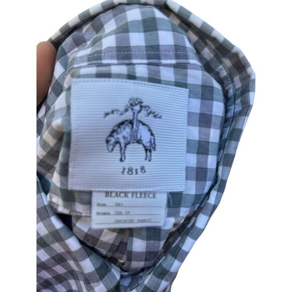 Thom Browne X Brooks Brothers Black Fleece Gingham Button-Down Shirt, Size BB3/M - Picture 5 of 6